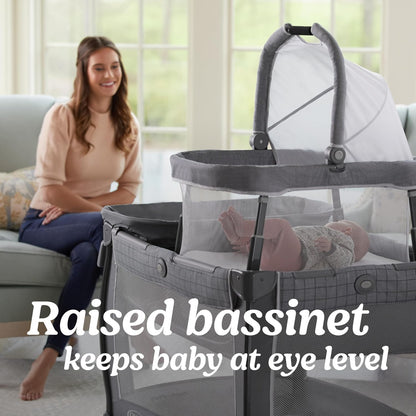 Graco Pack 'n Play Day2Dream Travel Bassinet Playard Features Portable Bassinet Diaper Changer and More (Lo, Lo)