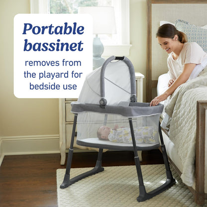 Graco Pack 'n Play Day2Dream Travel Bassinet Playard Features Portable Bassinet Diaper Changer and More (Lo, Lo)