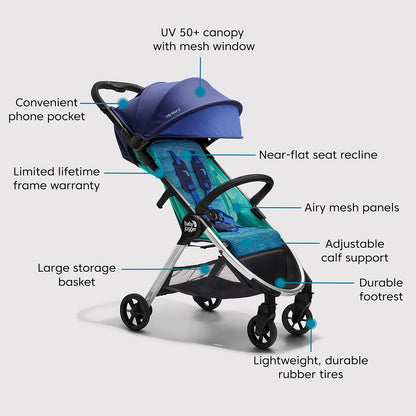 Baby Jogger City Tour 2 Carry-On Approved Compact Stroller, Coastal (New)