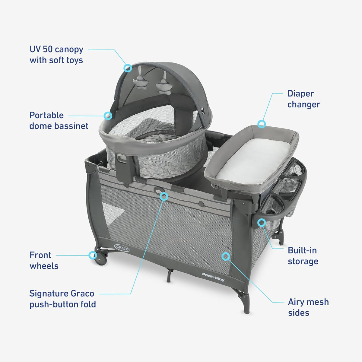 Graco® Pack ‘n Play® Travel Dome™ LX Playard. Maison (Open Box)