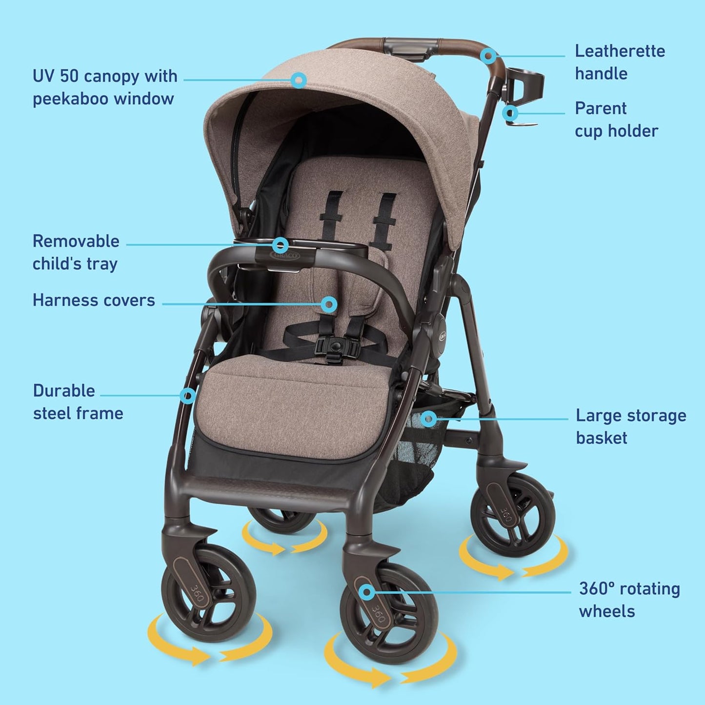 Graco Merge Travel System - Travel System Stroller - Sable