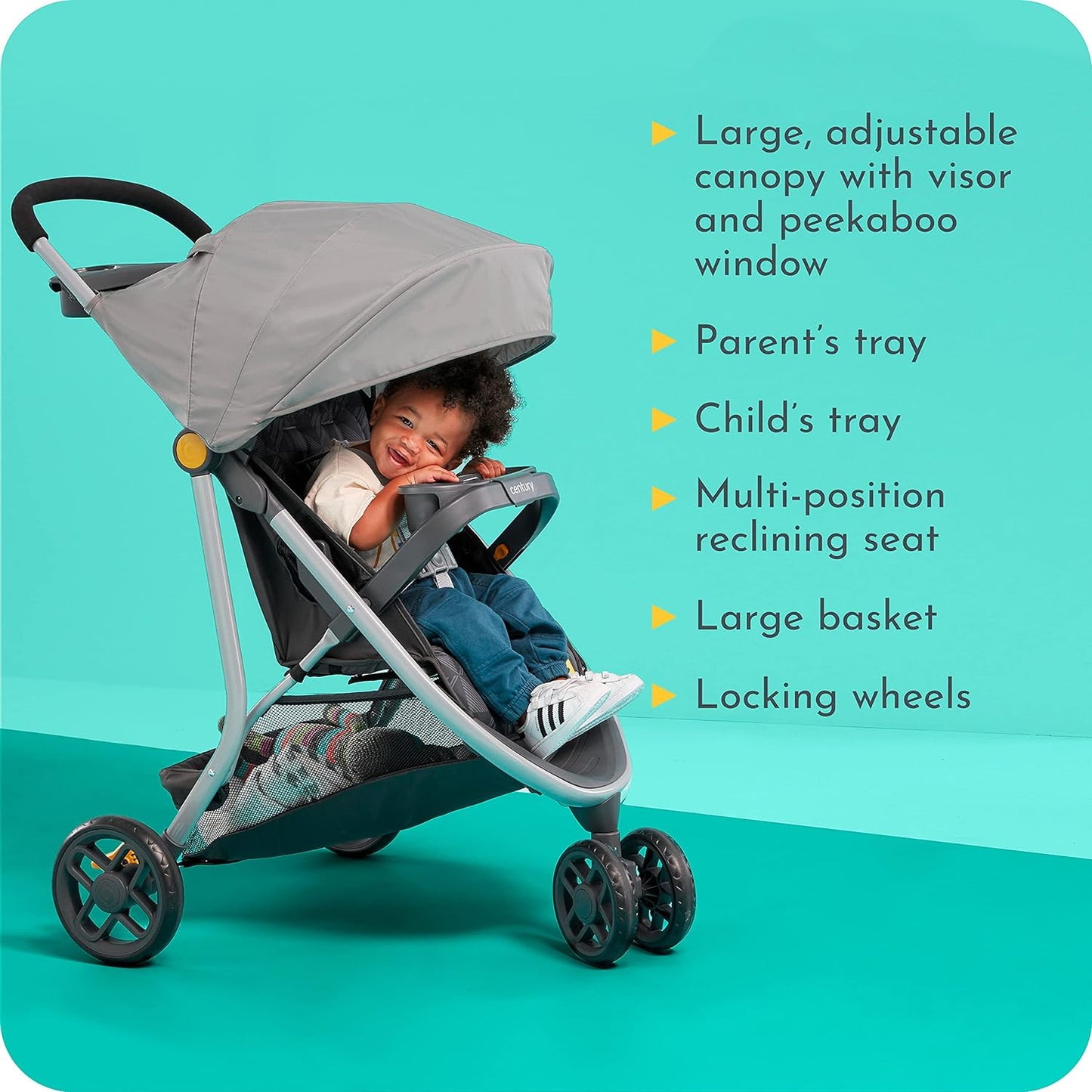 Century Stroll On™ 3-Wheel 2-in-1 Lightweight Travel System