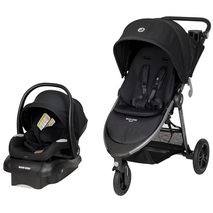 Maxi-Cosi Gia XP Luxe Travel System Stroller and Car Seat, Midnight Black