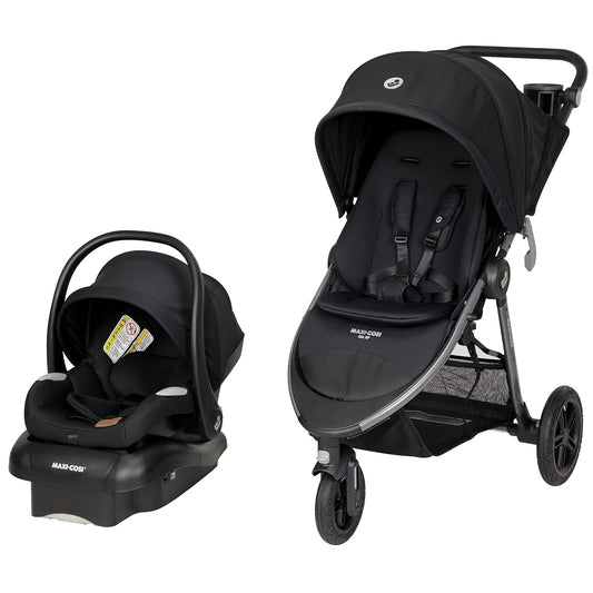 Maxi-Cosi Gia XP Luxe Travel System Stroller and Car Seat, Midnight Black