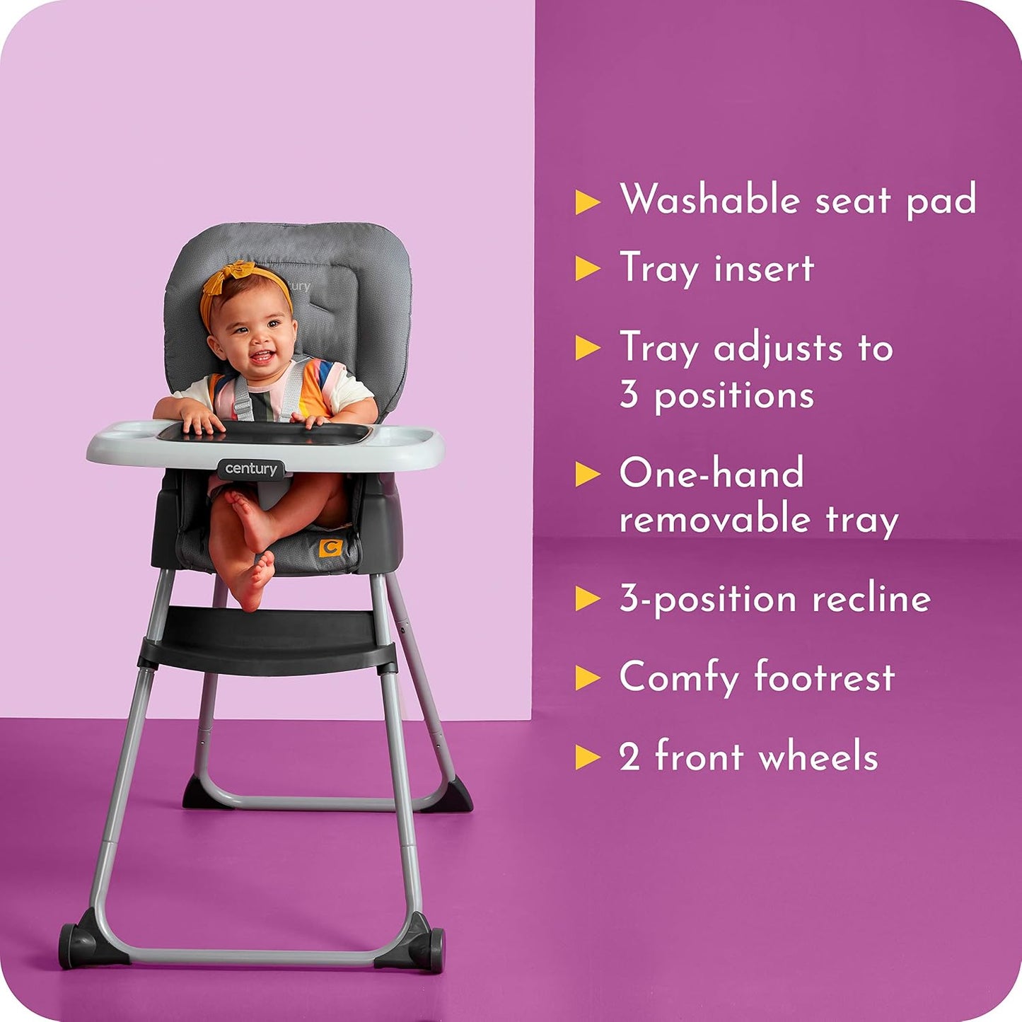 Century Dine On 4-in-1 High Chair, Grows with Child with 4 Modes Metro