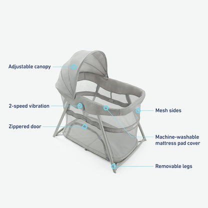 Graco DreamMore 3-in-1 Bassinet & Travel Crib, Modern Cottage (Open Box)