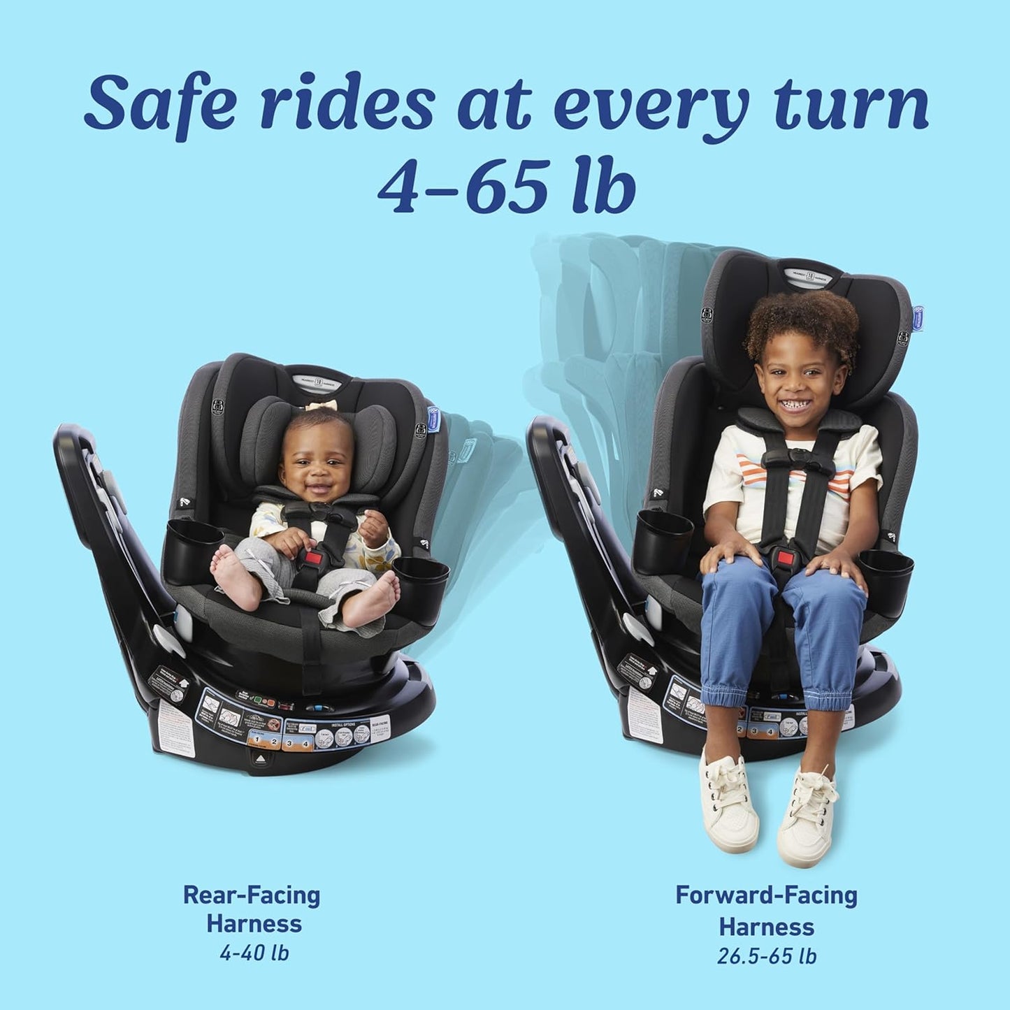 Graco EasyTurn 360 2-in-1 Convertible Car Seat, Cyran