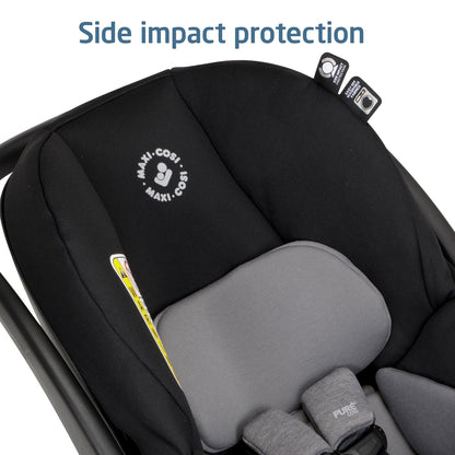 Maxi-Cosi Mico Luxe Infant Car Seat with Base, Rear Facing Car Seat For Babies, Midnight Glow