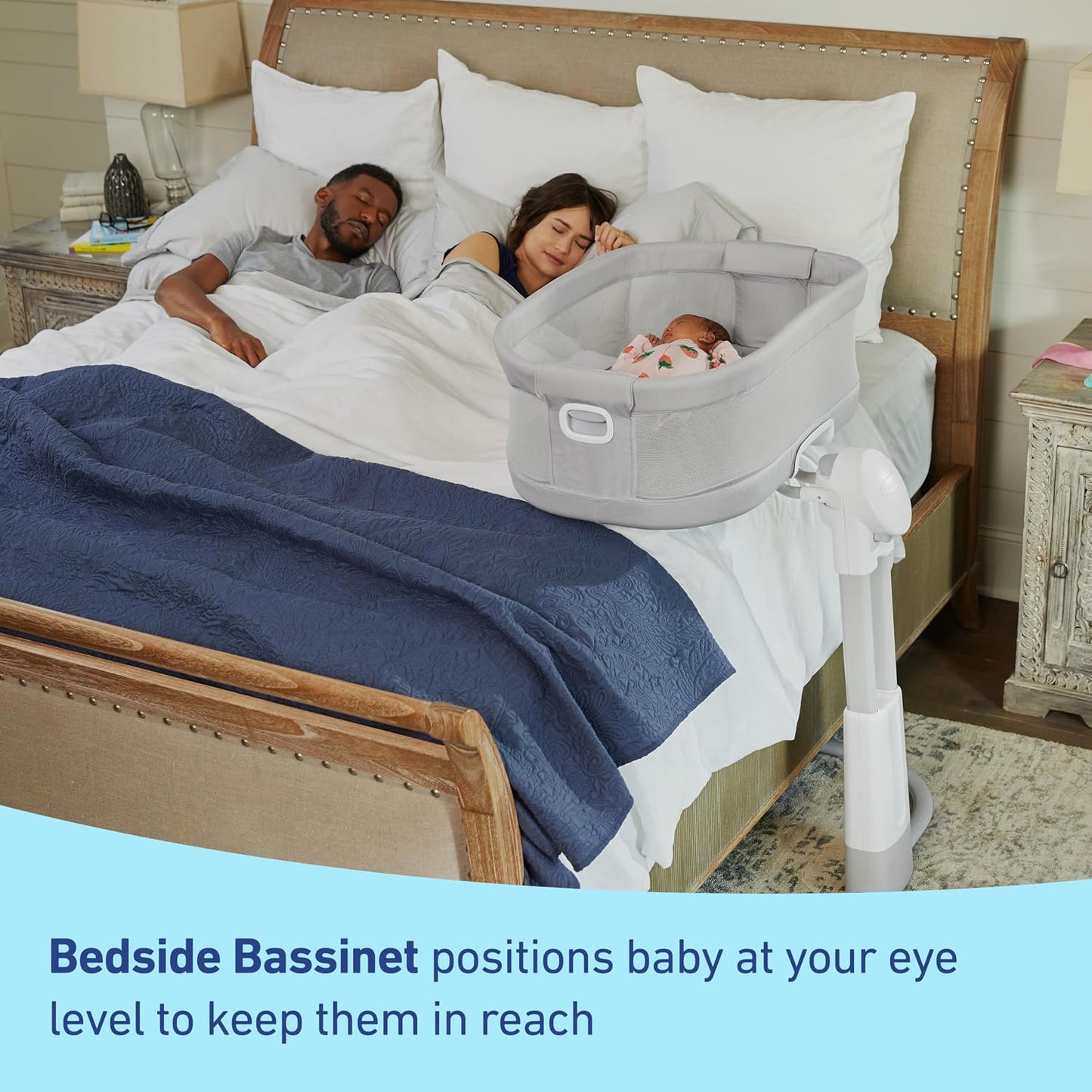 Graco® DreamMore™ Bedside Bassinet Deluxe with Calming Motion, Maison (Open Box)