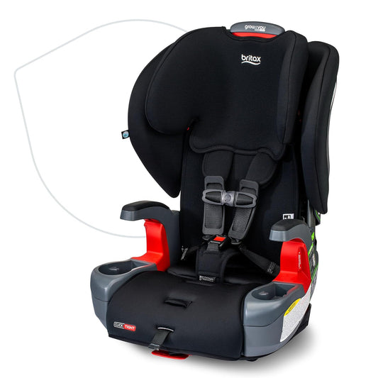Britax Grow with You ClickTight Harness-2-Booster Car Seat, 2-in-1 High Back Booster, Black Contour (Open Box)