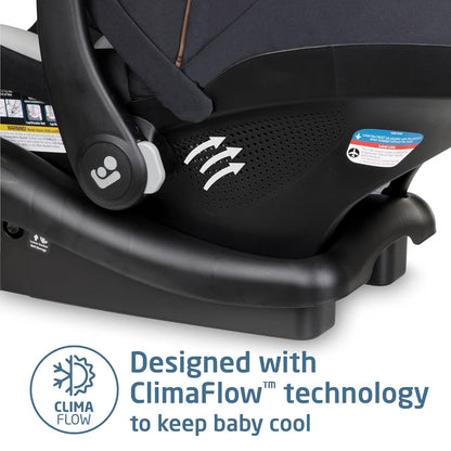 Maxi-Cosi Mico Luxe Infant Car Seat with Base, Rear Facing Car Seat For Babies, Midnight Glow