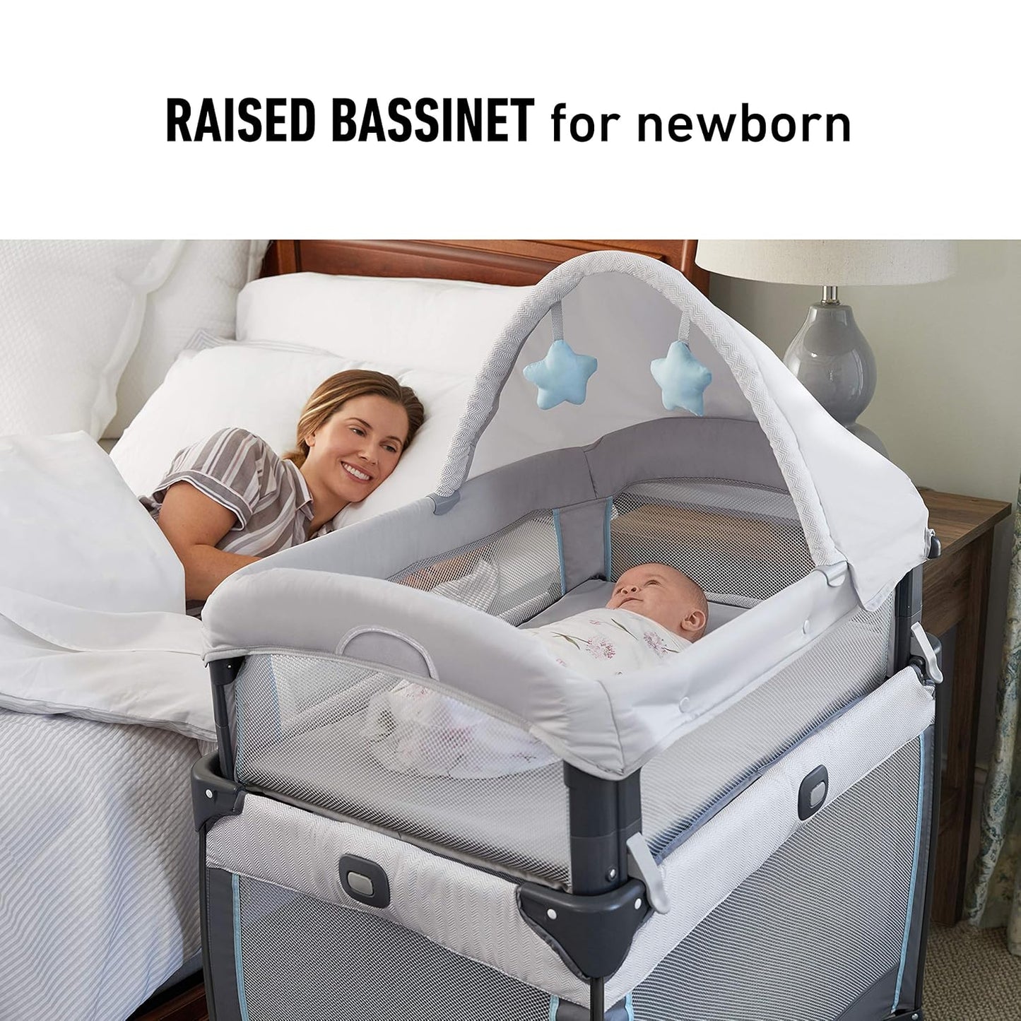 Graco My View 4 in 1 Bassinet Infant to Toddler Bassinet with 4 Stages