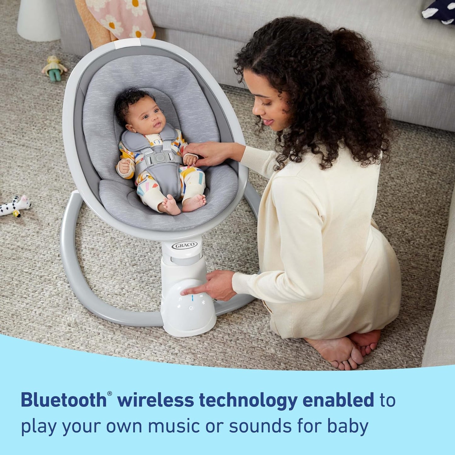 Graco Soothe 'n Sway Bluetooth 3-in-1 Baby Swing Lucca (OPEN BOX)