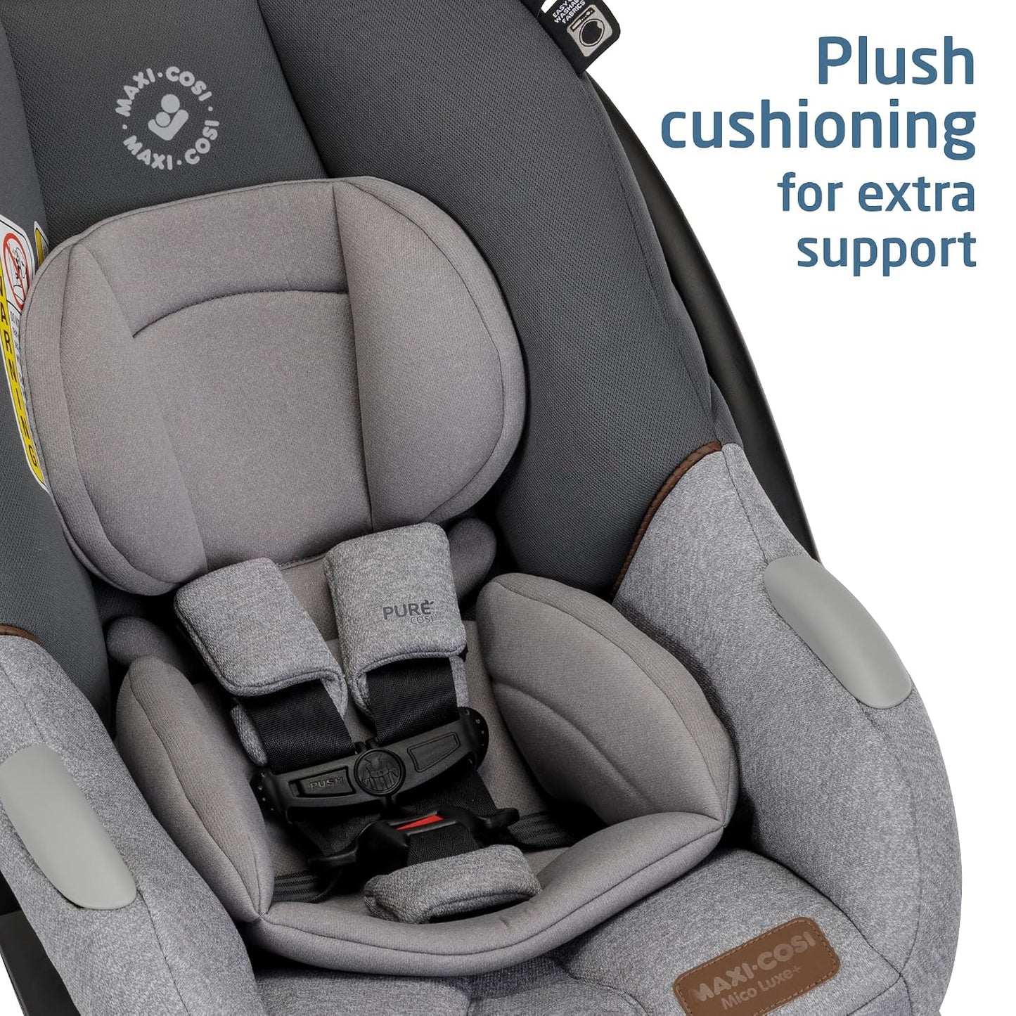 Maxi-Cosi Mico Luxe+ Baby Car Seat: Infant Car Seat with Base, urban wonder