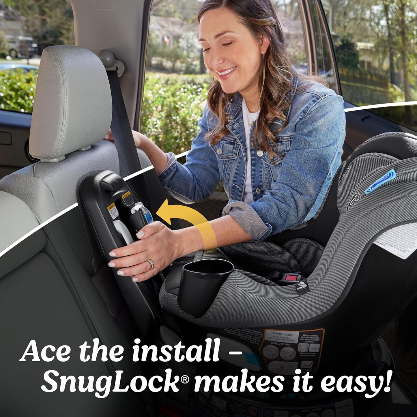 Graco EasyTurn 360 2-in-1 Convertible Car Seat, Solae Gray (New)