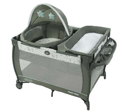 PaGraco Pack ’n Play Travel Dome Playard, Portable Bassinet with UV Canopy, Full‑Size Infant Bassinet, Diaper Changerck 'n Play® Travel Dome™ Playard in Oskar