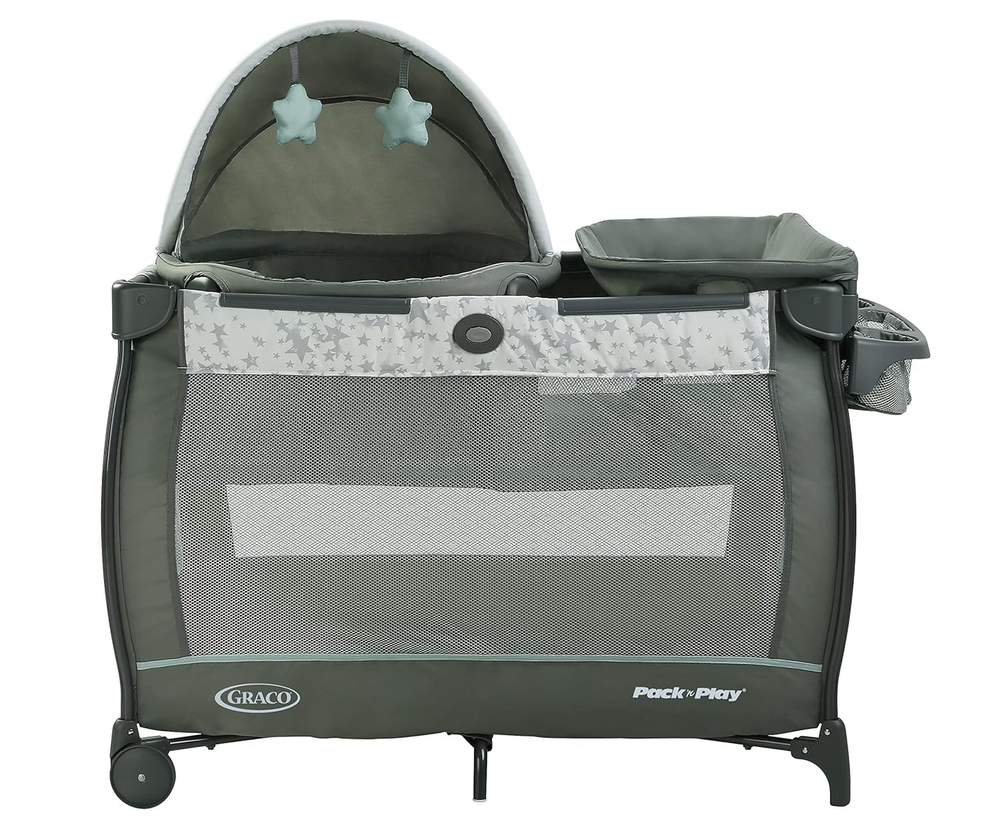 PaGraco Pack ’n Play Travel Dome Playard, Portable Bassinet with UV Canopy, Full‑Size Infant Bassinet, Diaper Changerck 'n Play® Travel Dome™ Playard in Oskar