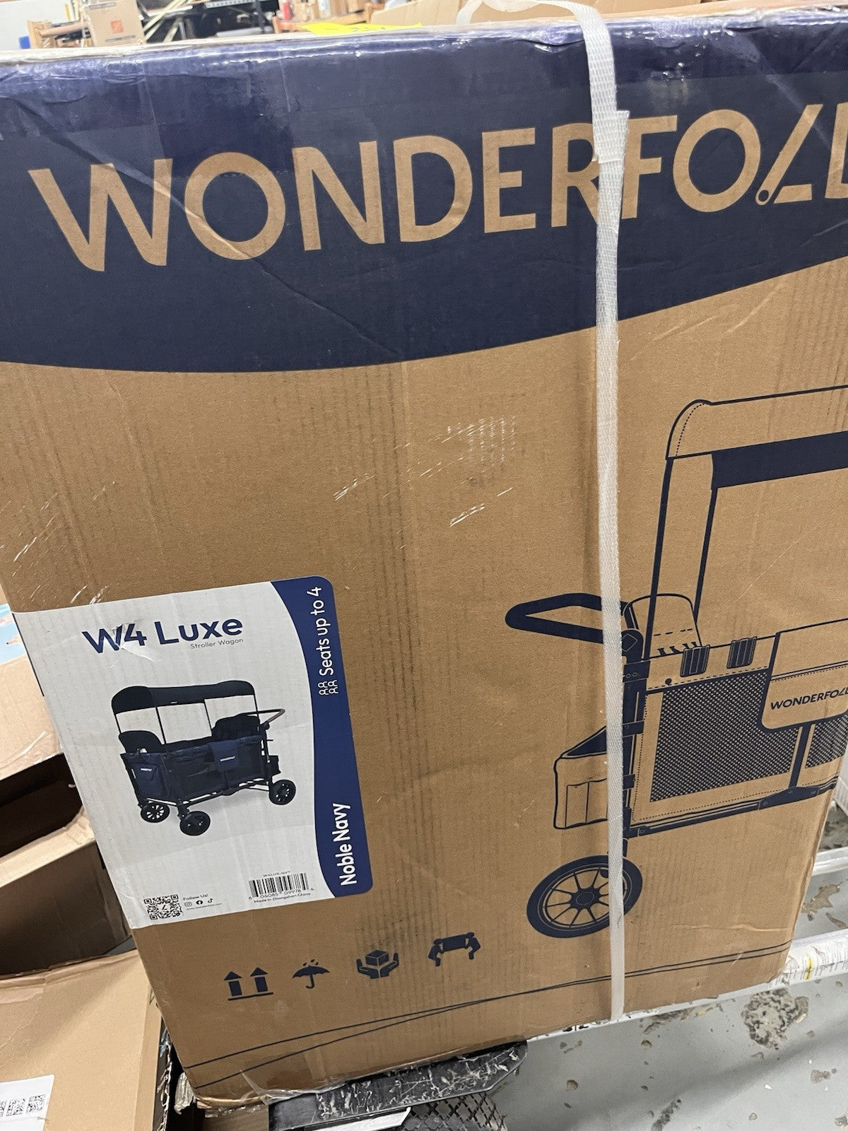 Wonderfold Wagon W4 Luxe Quad Stroller Wagon (4 Seater) - Noble Navy