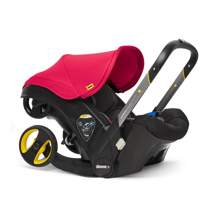 Doona Car Seat & Stroller, flame red - All-in-One Travel System (used)