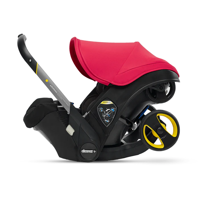 Doona Car Seat & Stroller, flame red - All-in-One Travel System (used)