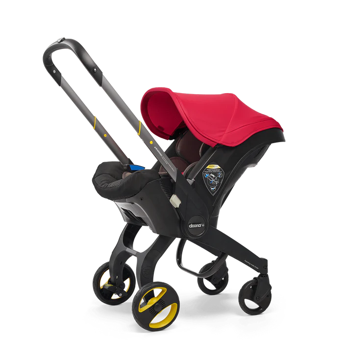 Doona Car Seat & Stroller, flame red - All-in-One Travel System (used)