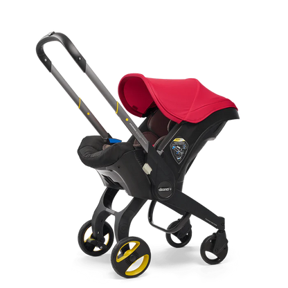 Doona Car Seat & Stroller, flame red - All-in-One Travel System (used)