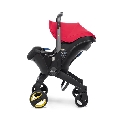 Doona Car Seat & Stroller, flame red - All-in-One Travel System (used)