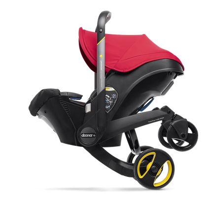 Doona Car Seat & Stroller, flame red - All-in-One Travel System (used)