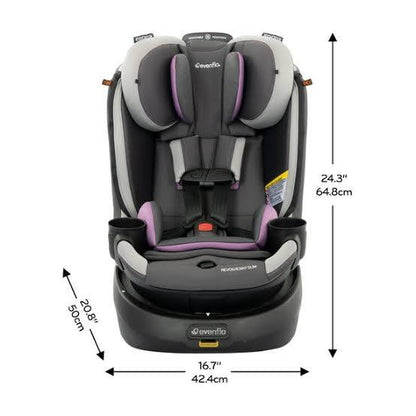 Evenflo Revolve360 Slim 2-in-1 Rotational Convertible Car Seat, Sutton Purple