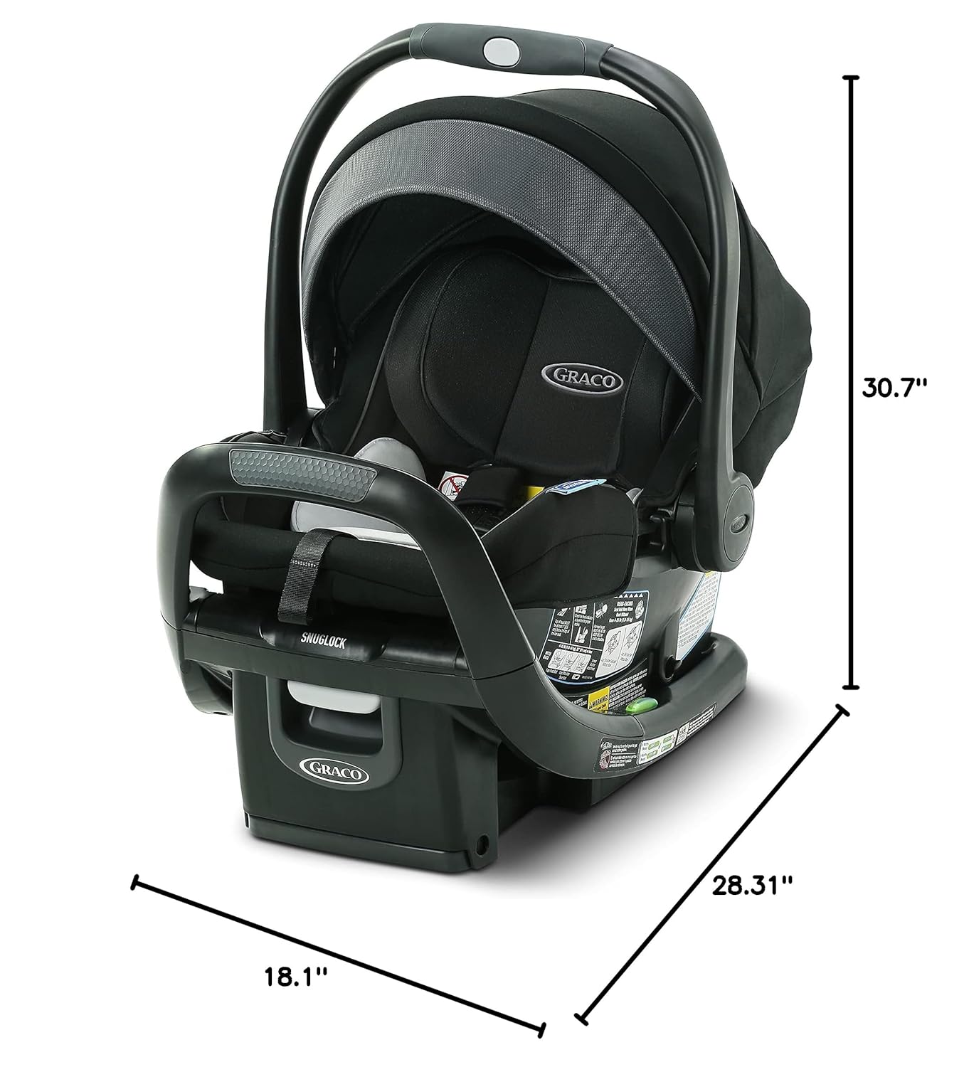 Graco SnugRide SnugFit DLX Infant Car Seat, Spencer Manufactured 2025