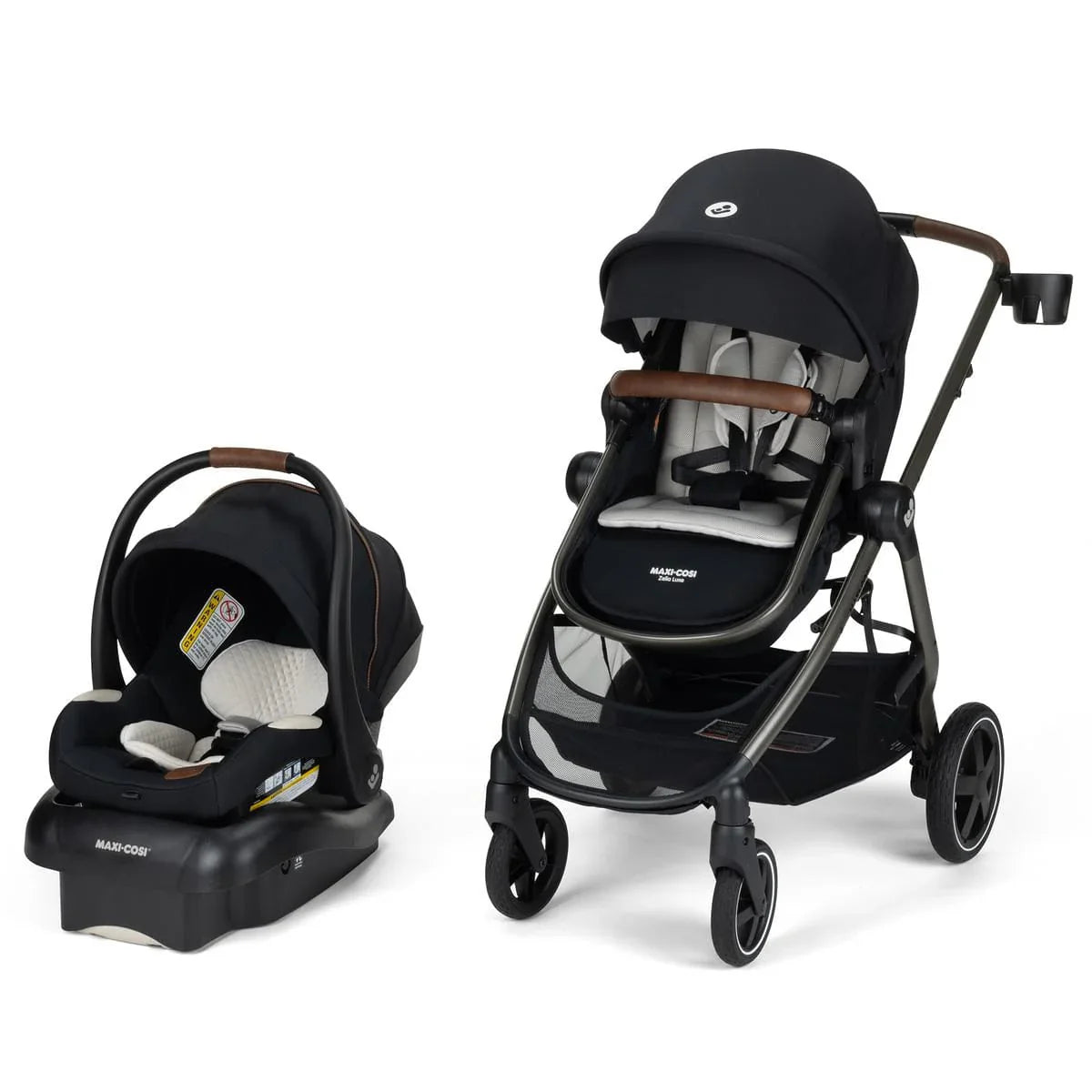 Maxi Cosi Zelia 2 Luxe 5 in 1 Modular Travel System in Onyx Sand